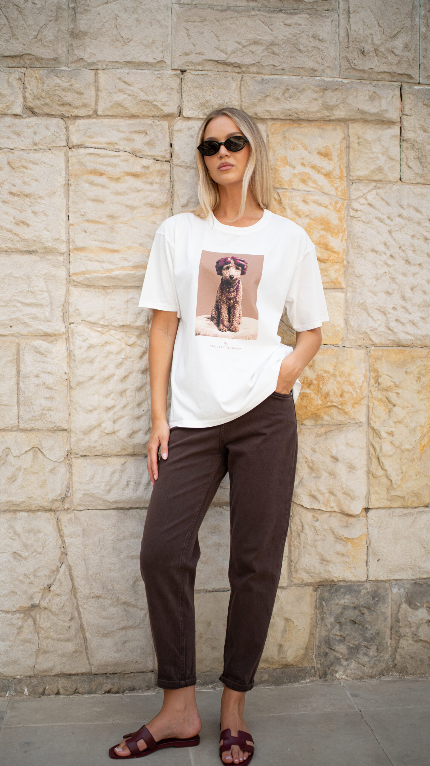PROJECT RUNWAY T-Shirt PUDEL biała
