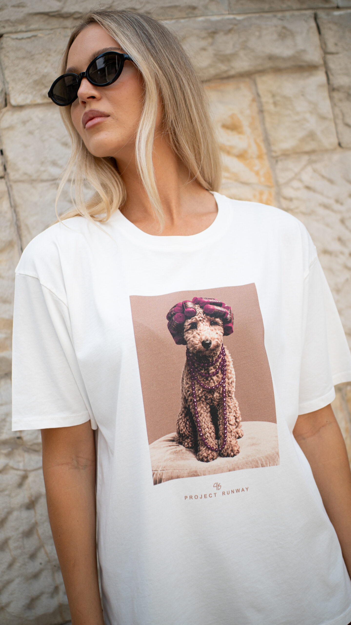PROJECT RUNWAY T-Shirt PUDEL biała - obrazek 4