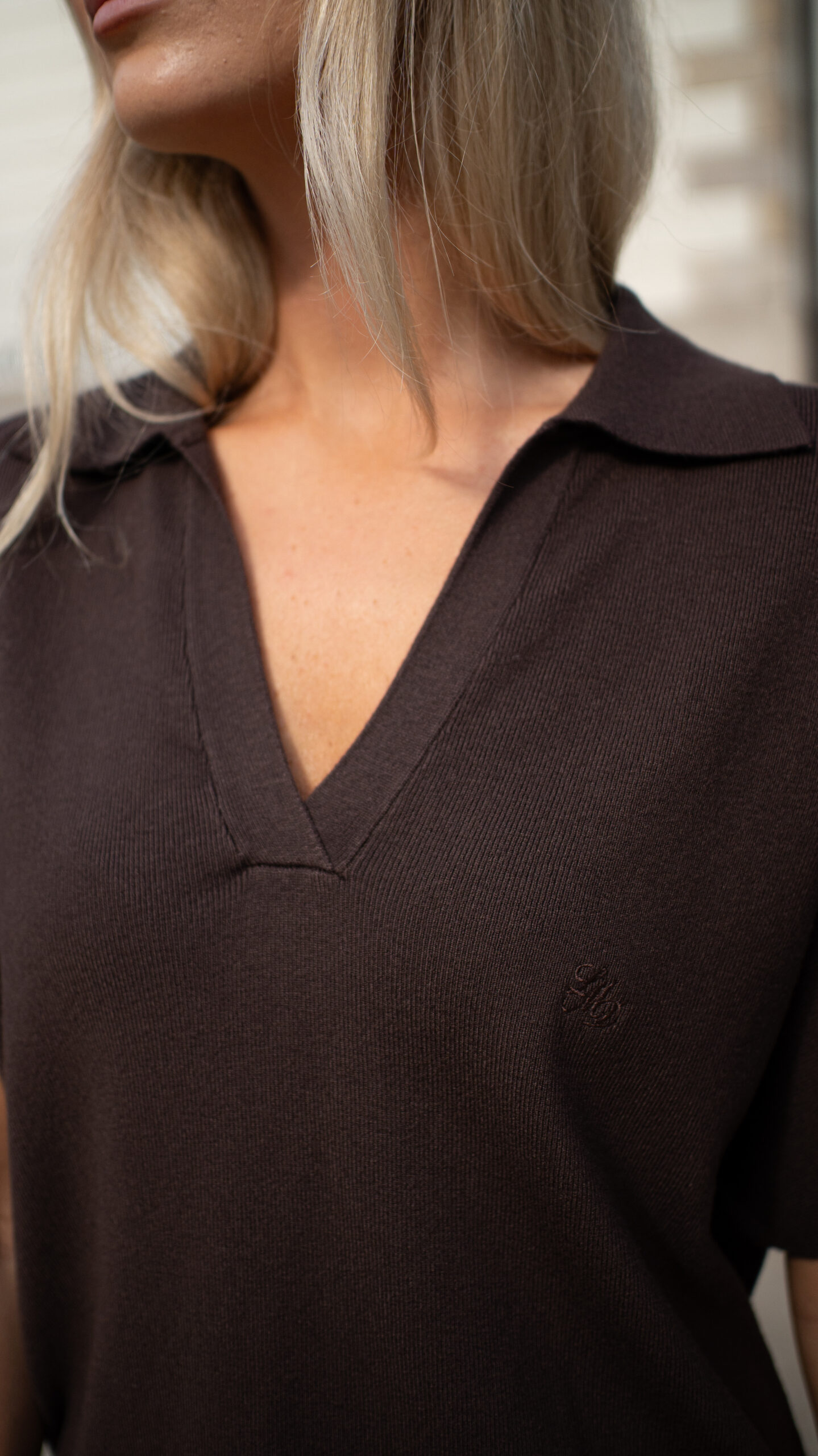 LEMONADA sweter POLO Z KOŁNIERZYKIEM brązowy - obrazek 2
