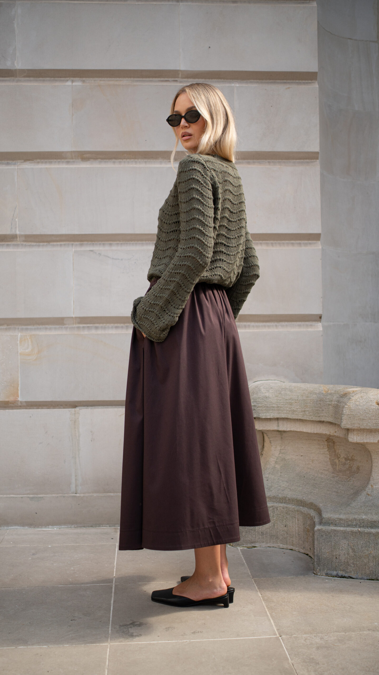 LEMONADA sweter SZYDEŁKO khaki - obrazek 3