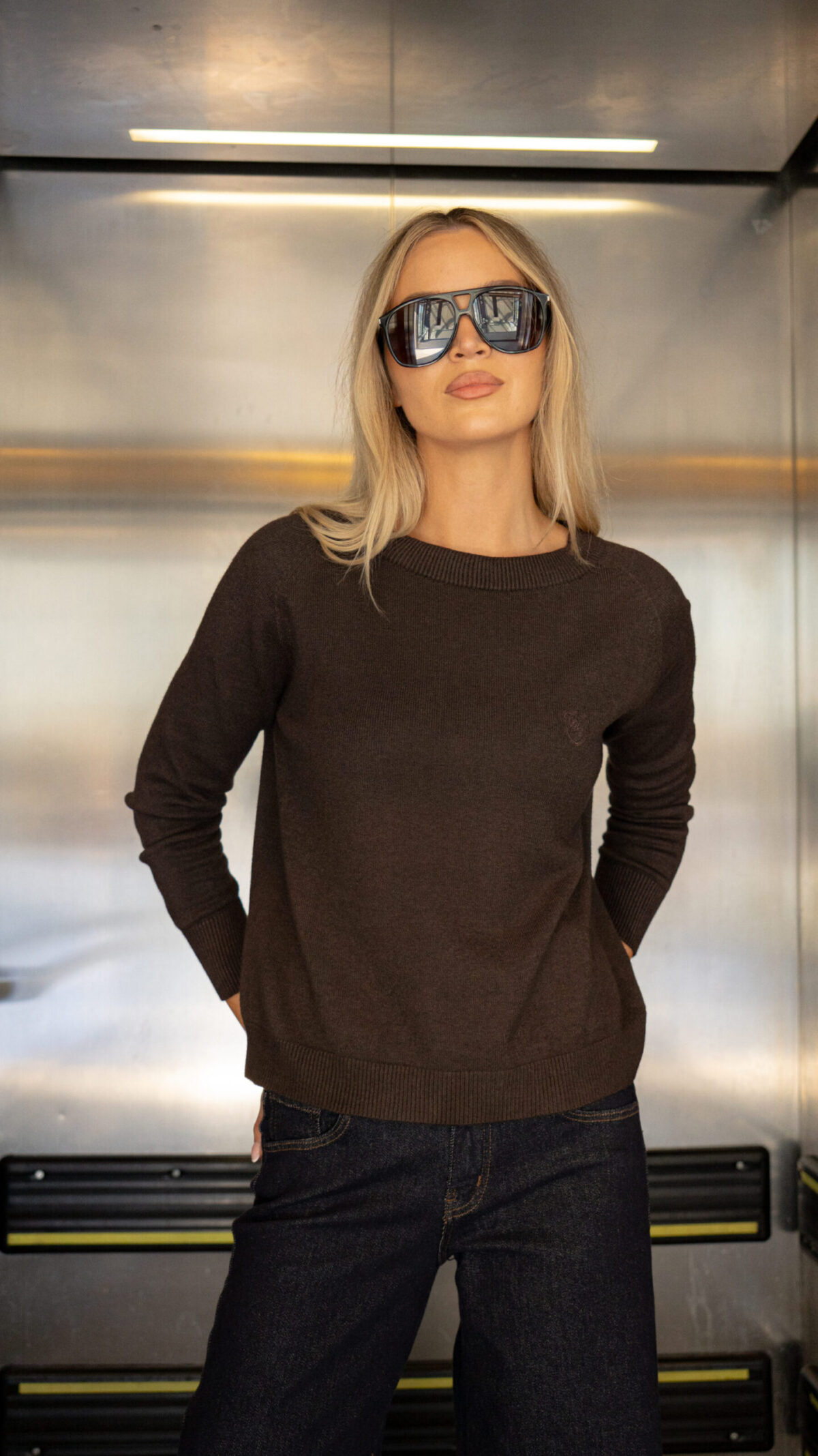 Sweter Clémence — brąz