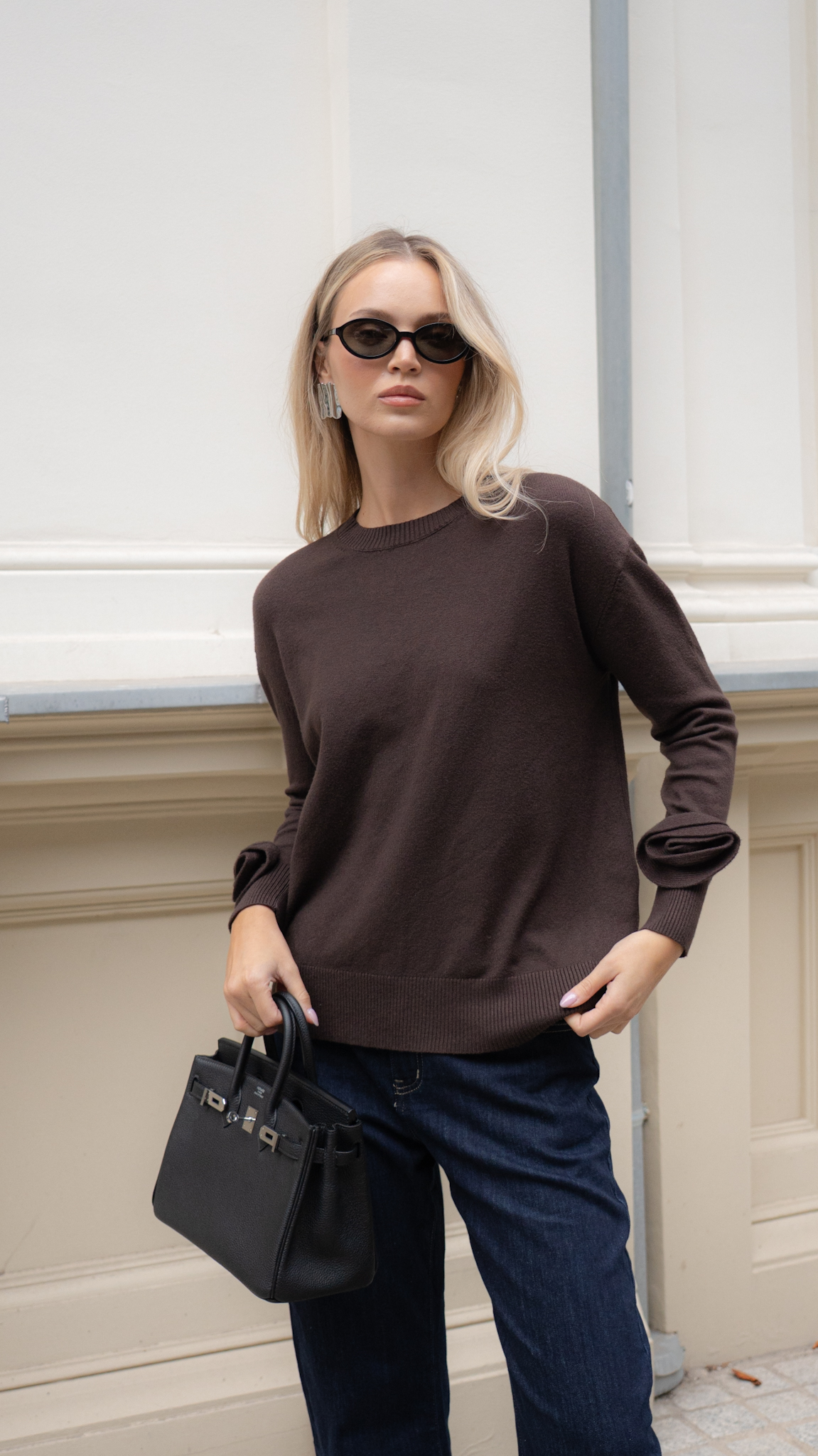 Sweter Rosalie — brąz