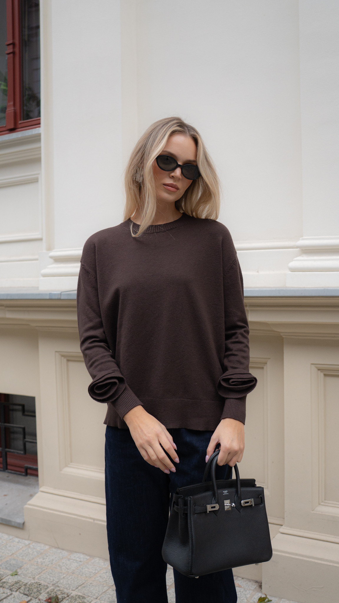 Sweter Rosalie — brąz - obrazek 3