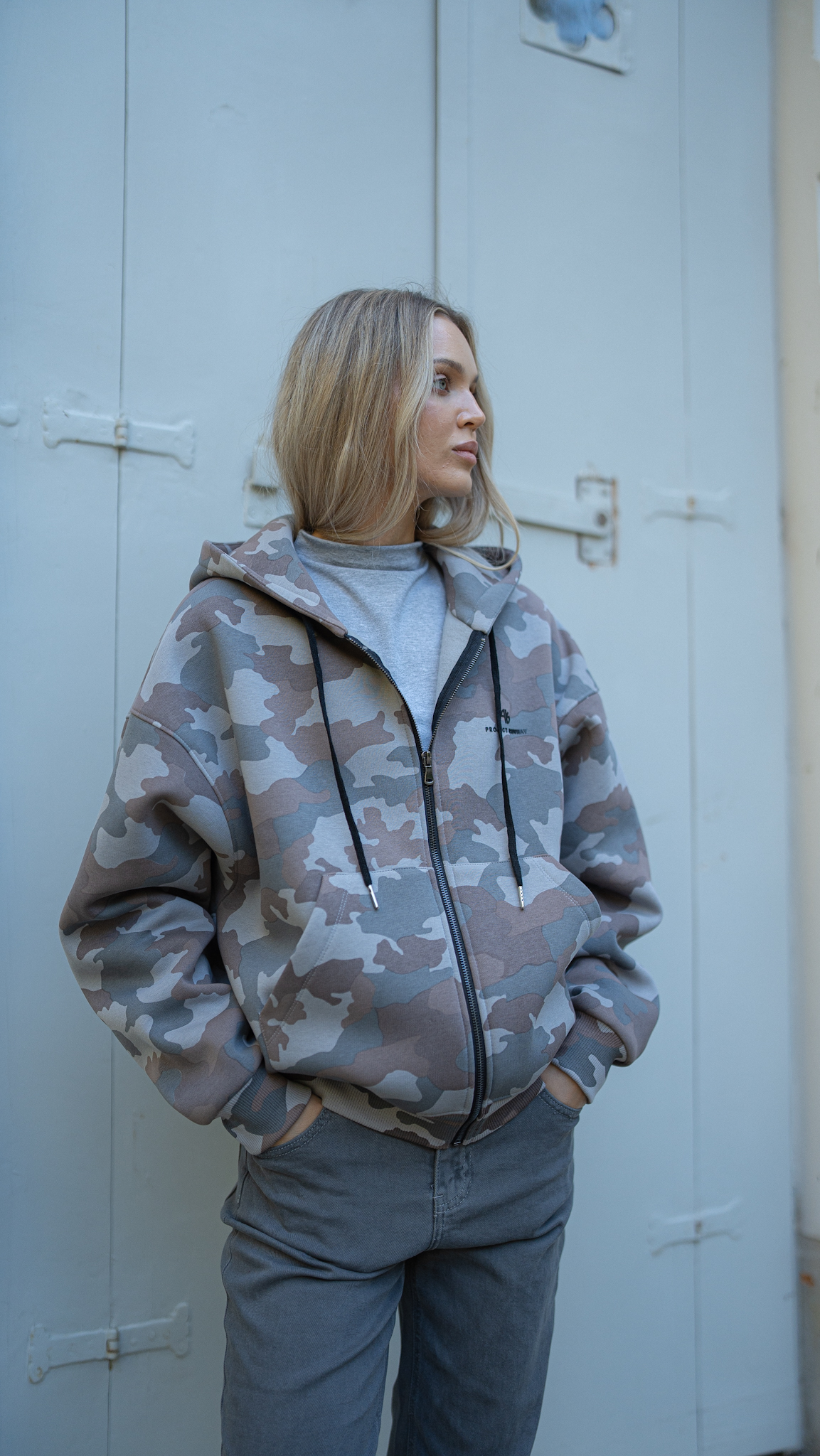 Bluza Camouflage Zip — multikolor - obrazek 4
