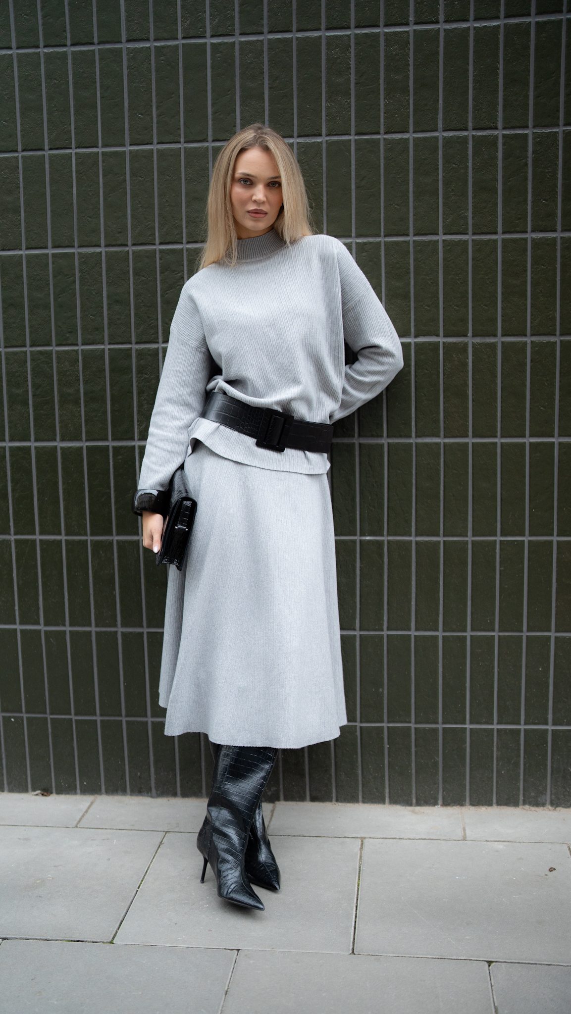 LEMONADA Spódnica dzianinowa Éloïse Gris